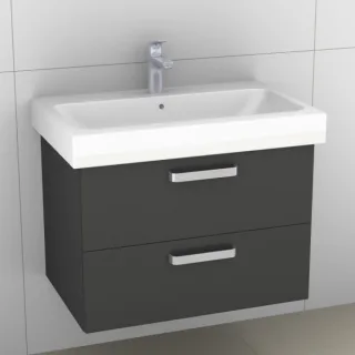 Artiqua 413 Waschtischunterschrank für iCon 124075, 124078 Anthrazit Glanz, 413-WU2L-K02-7065-51 413-WU2L-K02-7065-51