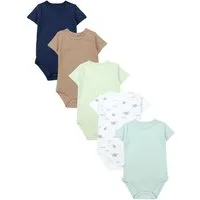 TupTam Kurzarmbody TupTam Jungen Baby Body Kurzarm in Unifarben - 5er Pack