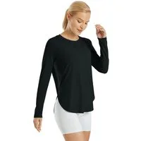 G4Free Langarmshirt Damen Langarmshirt UPF 50+ Atmungsaktiv Trainingsshirt UPF 50+ UV-Schutz,Schnelltrocknend,Atmungsaktiv, Hohe Seitenschlitze