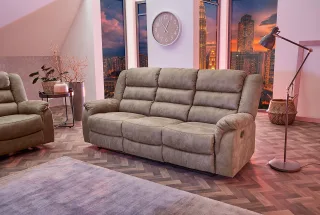 Jockenhöfer Gruppe 3-Sitzer "Cleveland, B: 212 cm" mit Relax- & Liegefunktion, Federkern-Polsterung