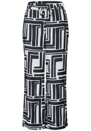 Cecil - Gemusterte Strukturhose blau - Gr. - XS/30