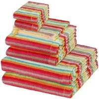 Cawö Handtuch Set Lifestyle, Walkfrottee (Spar-Set, 8-St), 2 X Wasch- 2 X Gäste- 2 X Dusch- 2 X Handtuch im Set - Baumwolle