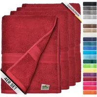 leevitex® Handtücher 4er-Set, 50 × 100 cm, aus 100% Baumwolle, Frottee (Set, 4-St), OEKO-TEX® STANDARD 100 zertifiziert und hochwertig verarbeitet