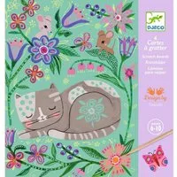 DJECO Kreativset Kratzbilder: Begegnungen Natur und Tiere