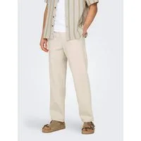 ONLY & SONS Schlupfhose ONSSINUS LOOSE 0007 COT LIN PANT NOOS Baumwolle mit Leinen, locker geschnitten