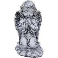 Stone and Style Engelfigur Frostfeste Steinfigur kniender Engel