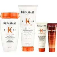 Kérastase Haarpflege-Set Nutritive Bundle - Routine für trockenes Haar, 4-tlg., Seidig weiches, intensiv gepflegtes Haar