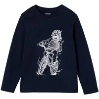 vertbaudet Langarmshirt Jungen Shirt mit Print BASIC