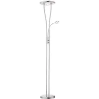 SellTec Stehlampe LED Deckenfluter HELIA rund, dimmbar über Touchdimmer, Drehschalter, 1xLED-Board / 16,80 Watt, warmweiß, LED Fluter-Spot drehbar, dimmbar, Leselampe
