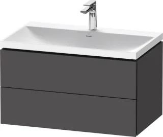 Duravit L-Cube c-shaped Set wandhängend Graphit Matt 800x480x480 mm - LC6951O49490000 LC6951O49490000