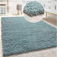 Paco Home Teppich Twister 500, rechteckig, Höhe: 44 mm, Uni Hochflor Shaggy mit hoher Fadendichte