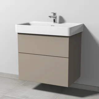 Sanipa 3way Waschtischunterbau zu Laufen Pro S Waschtisch mit 2 Auszügen, Sandgrau-Matt SF76867