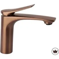 wohnwerk.idee Badarmatur Waschbeckenarmatur Wasserhahn Einhebelmischer Gold, Chrom, Kupfer (Hohe oder niedrige Ausführung) PVD-Beschichtung, Keramikkartusche