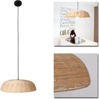 Home4Living Pendelleuchte Hängeleuchte Pendeleuchte Ø 48cm Rattan E27 Küchenlampe, ohne Leuchtmittel, Rattan