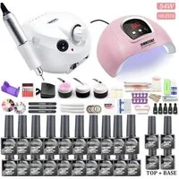 Ophy Nagellack-Set DIY Nail-Art-Set mit Nagellack (8 ml) & Maniküre-Werkzeugen, für Anfänger und Profis – 20 Farben
