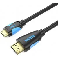 JAMEGA mini HDMI Kabel High Speed Adapterkabel 4K UHD 2160p für Tablet Kamera HDMI-Kabel, Mini HDMI Stecker, HDMI Stecker, (200 cm)