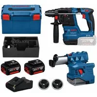 BOSCH Akku-Kombibohrhammer GBH 18V-22, 18 V, max. 1050 U/min, Bohrhammer mit SDS plus & 2 x 4 Ah Akku - in L-BOXX 238