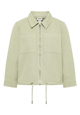 CECIL - 3/4-Arm Jacke mit Brusttaschen und Zipper raw matcha lime - Gr. - M