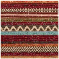 SCHÖNER LEBEN. Stoff Gobelin Stoff Meterware Dekostoff Terrawave Streifen orange bunt 150cm, pflegeleicht
