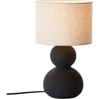 LeGer Home by Lena Gercke Tischleuchte Malu, ohne Leuchtmittel, max. 40W, Leinenschirm, Keramik, Höhe: 37,5 cm, Ø 22 cm