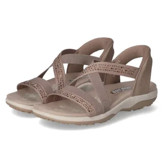 Skechers Sandalen SUMMER SPARKLE - Gr. 37 - Taupe - Textil & Synthetik