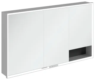 Villeroy & Boch Einbau-Spiegelschrank My View+ A48213 1300x750x167mm m. Bel. Volcano Black A48213VL