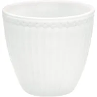 Greengate Becher Alice Latte Cup white 9 cm, Steingut