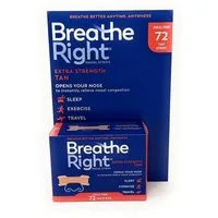 Breathe Right Nasenpflaster Breathe Right Nasal Strips, 26 oder 72 Streifen, Drug Free (72 St)