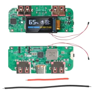 22.5W Dual Bidirectional Fast Charger Buck Converter Type-C USB Mobile Power Module Motherboard With Display Support PD/