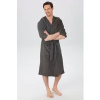 OTTO home Unisex-Bademantel Sanremo, ideal für Sauna & Spa, Hotelbademantel, Morgenmantel, Langform, Baumwolle, Kapuze, Gürtel, mit Taschen, Damen & Herren Bademäntel, S-3XL