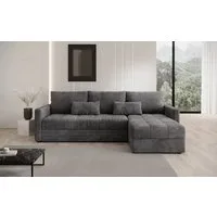 Luxusbetten24 Schlafsofa Designer Sofa Roma in Cord, mit Stauraum und Schlaffunktion