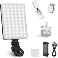 Neewer Videoleuchte NL-60AI Clip LED Selfie Light für iPhone, 2000mAh, für Webcam & Laptop, passt an Smartphones,Tablets oder PCs