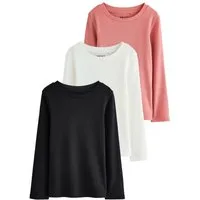 Next Langarmshirt 3er-Pack gerippte Langarmoberteile (3-tlg)