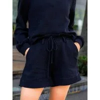 hutch&putch Shorts Musselin-Shorts "Xenia" lockere Sommershorts Damen (1-tlg)