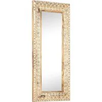 vidaXL Spiegel Spiegel Handgeschnitzt 110x50x2,6 cm Massivholz (1-St)