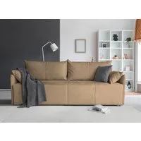 COLLECTION AB Schlafsofa CAB, B: 216 cm, Liegefl. 140x198 cm, Bettfunktion, Bettkasten & 2 Zierkissen, Federkern