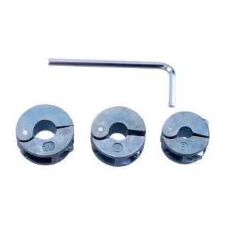 3Pcs MM/Inch Drill Bit Stop Collar Set Zinc Alloy High Precision Depth Control 6mm-10mm 1/4-3/8 Inch Wrench Included Too