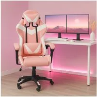 HTI-Living Schreibtischstuhl Schreibtischstuhl Krit Pink-Weiß (Stück, 1 St), höhenverstellbarer Drehstuhl