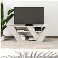 Decortie TV-Schrank Pipralla Moderner TV-Ständer Multimedia Mit Einlegeböden, 110 x 30 x 40 cm