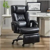 OKWISH Bürostuhl Chefsessel mit Massage- und Heizfunktion (mit 360° drehbar, verstellbare Rückenlehne, Kunstleder, Fußstütze, 1 St), mit Massage