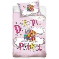 MTOnlinehandel Kinderbettwäsche Paw Patrol 100x135 + 40x60 cm, 100 % Baumwolle, Renforcé, 2 teilig, Dream Patrol Babybettwäsche in pink und rosa