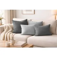 Amilian Dekokissen - Kissen Set 4er - Sofakissen mit Füllung 2x 50x50 + 2x 35x45cm, (4 Stück) Kuschelkissen - Zierkissen mit Kissenfüllung - Couchkissen