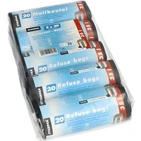 PAPSTAR Müllbeutel Müllbeutel, HDPE 35 l 69 cm x 55 cm schwarz 20 my 100 Stk