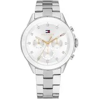 Tommy Hilfiger Multifunktionsuhr MELLIE 1782707, Quarzuhr, Armbanduhr, Damen, Datum, Glaskristalle, Edelstahlarmband
