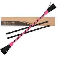 Diabolo Freizeitsport Spiel Flowerstick 59cm - Jonglage Set für Anfänger, Jonglage, Devil Stick Basic UV (pink) Spielzeug ab 5 - Balance Training Kinder
