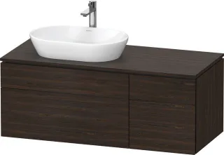 Duravit L-Cube Konsolenwaschtischunterbau wandhängend Nussbaum gebürstet Matt 1220x550x482 mm - LC48 LC4876069690000
