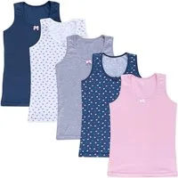 LOREZA Unterhemd 5er Set Mädchen Unterhemden - Herz - Bunt (Set, 5-St., 5er-Pack)