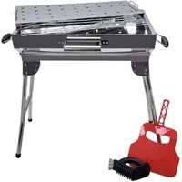 Grillpeter Holzkohlegrill Mangal Iskander Schaschlikgrill Edelstahl mit Grillrost