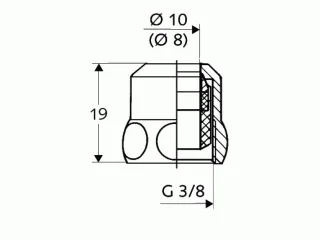 Schell Spezial-Quetschverschraubung 3/8"x10mm chrom mit Längenausgleich 265010699