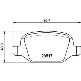 Hella Bremsbel?ge hinten Alfa Romeo 147 156 Gt Fiat Linea Lancia Lybra